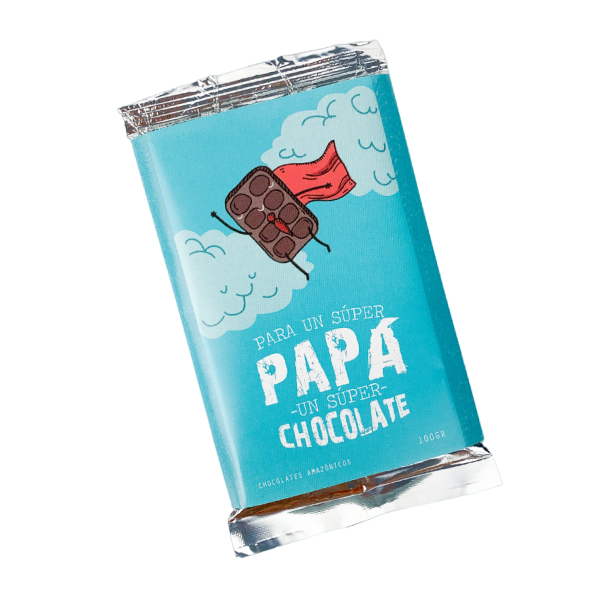 MS Regalos Personalizados | Tableta de chocolate | Para un súper papá un súper chocolate | My Sign Lima Peru