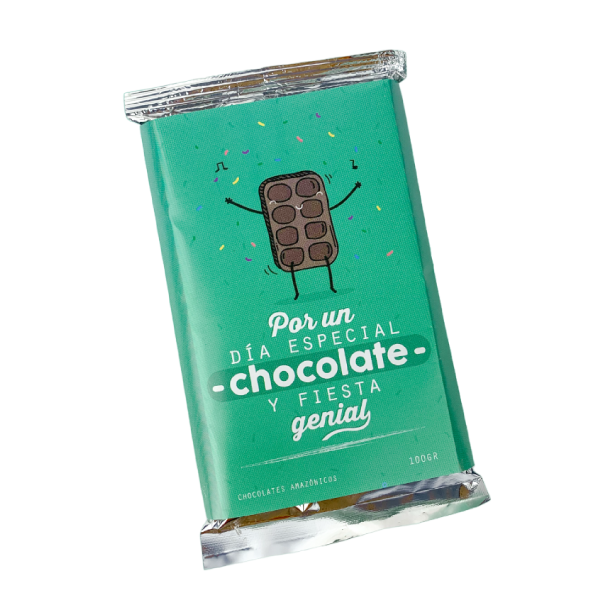 MS Regalos Personalizados | Tableta de chocolate | Por un día especial, chocolate y fiesta genial | My Sign Lima Peru