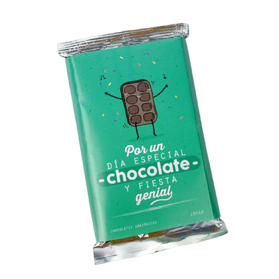 MS Regalos Personalizados | Tableta de chocolate | Por un día especial, chocolate y fiesta genial | My Sign Lima Peru
