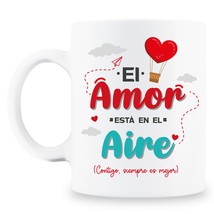 MS Regalos Personalizados | Taza Personalizada | El amor esta en el aire | My Sign Lima Peru