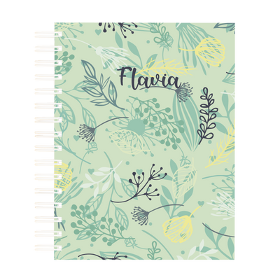 MS Regalos Personalizados | Block Personalizado | Floral Verde | My Sign Lima Peru