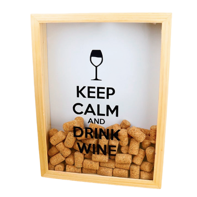 MS Regalos Personalizados | Alcancía de Corchos | Keep Calm And Drink Wine | My Sign Lima Peru