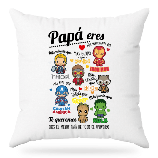 MS Regalos Personalizados | Almohada personalizada | Papá Marvel | My Sign Lima Peru