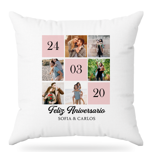 MS Regalos Personalizados | Almohada personalizada | Feliz Aniversario 04 | My Sign Lima Peru