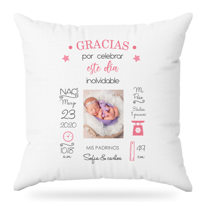 MS Regalos Personalizados | Almohada personalizada | Gracias por celebrar | My Sign Lima Peru