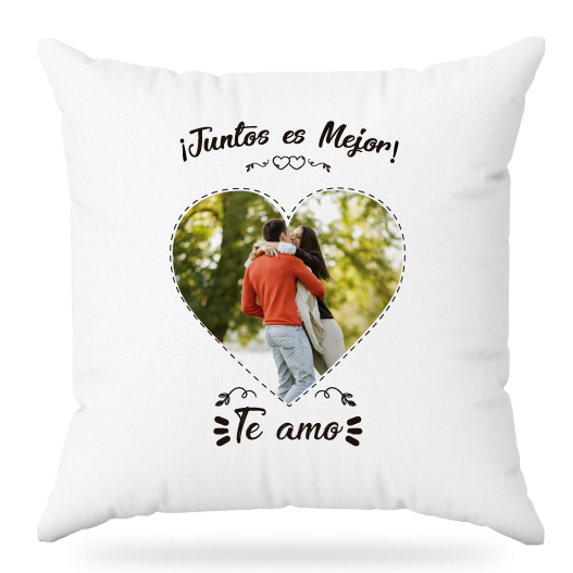 MS Regalos Personalizados | Almohada personalizada | Juntos es mejor 02 | My Sign Lima Peru