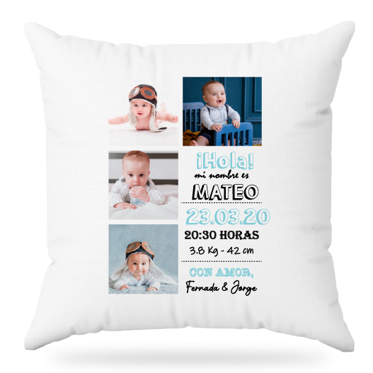 MS Regalos Personalizados | Almohada personalizada | Nacimiento 02 | My Sign Lima Peru