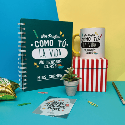 MS Regalos Personalizados | Block personalizado + Taza | Sin profes como tú | My Sign Lima Peru