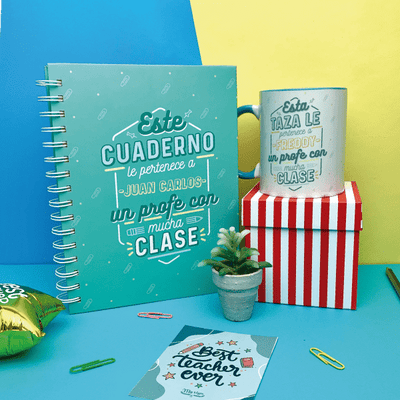 MS Regalos Personalizados | Block personalizado + Taza | Profesor con clase | My Sign Lima Peru