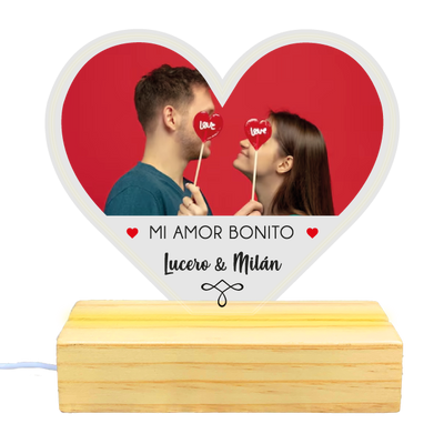 MS Regalos Personalizados | Cuadro Corazón de Luz – Mi amor bonito | My Sign Lima Peru
