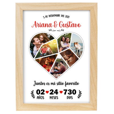 MS Regalos Personalizados | Cuadro personalizado | Corazón Rompecabezas | My Sign Lima Peru