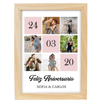 MS Regalos Personalizados | Cuadro personalizado | Feliz aniversario 02 | My Sign Lima Peru