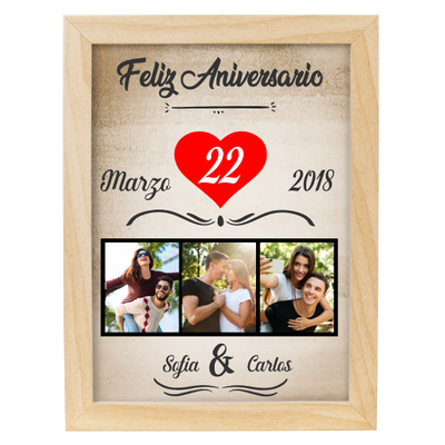 MS Regalos Personalizados | Cuadro personalizado | Feliz aniversario 04 | My Sign Lima Peru