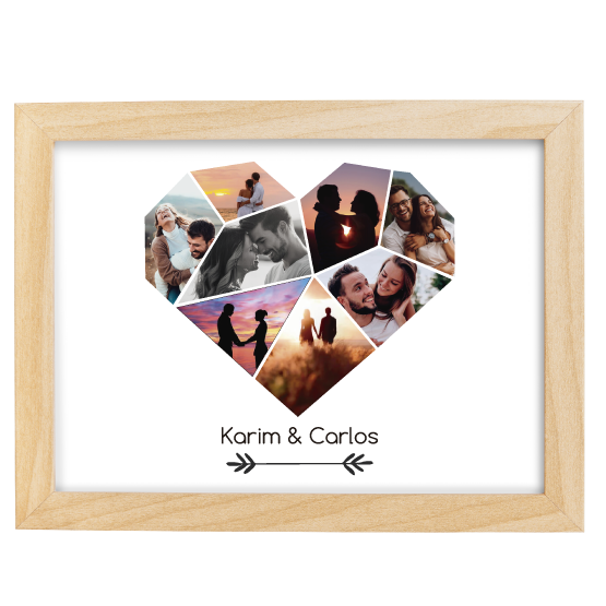 MS Regalos Personalizados | Cuadro personalizado | Collage corazón | My Sign Lima Peru