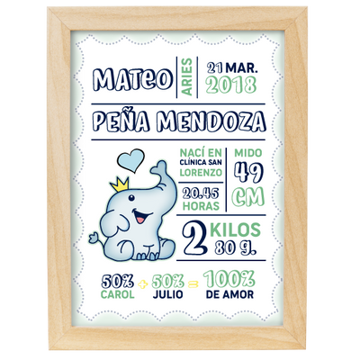 MS Regalos Personalizados | Cuadro personalizado | Nacimiento 03 | My Sign Lima Peru