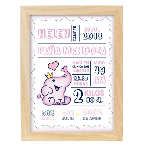 MS Regalos Personalizados | Cuadro personalizado | Nacimiento 02 | My Sign Lima Peru