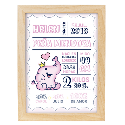 MS Regalos Personalizados | Cuadro personalizado | Nacimiento 02 | My Sign Lima Peru