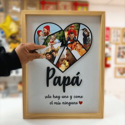 MS Regalos Personalizados | Cuadro en piezas | Papá solo hay uno | My Sign Lima Peru