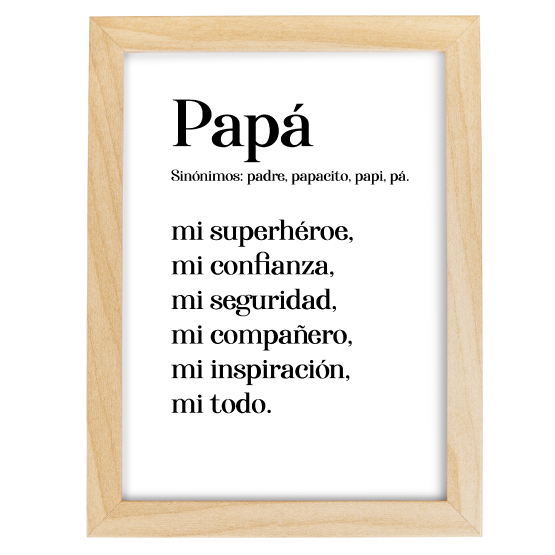 MS Regalos Personalizados | Cuadro personalizado |  Papá sinónimos | My Sign Lima Peru