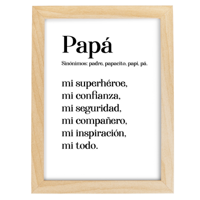MS Regalos Personalizados | Cuadro personalizado |  Papá sinónimos | My Sign Lima Peru