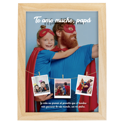 MS Regalos Personalizados | Cuadro personalizado | Te amo mucho papá | My Sign Lima Peru