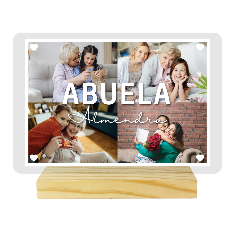 MS Regalos Personalizados | Cuadro Corazón Acrílico | Abuela | My Sign Lima Peru