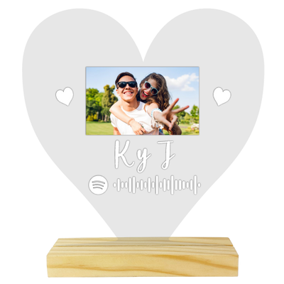 MS Regalos Personalizados | Cuadro Corazón Spotify | Pareja 02 | My Sign Lima Peru