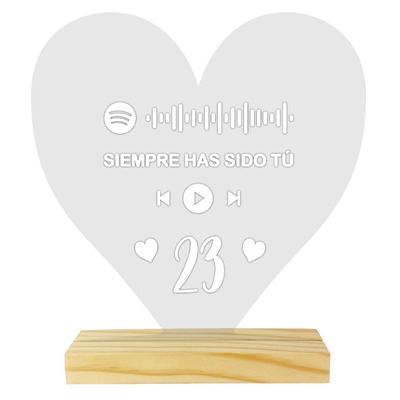 MS Regalos Personalizados | Cuadro Corazón Spotify | Siempre has sido tú | My Sign Lima Peru