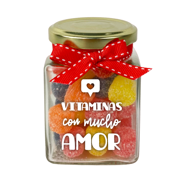 MS Regalos Personalizados | Frasco de dulces | Vitaminas con mucho amor | My Sign Lima Peru