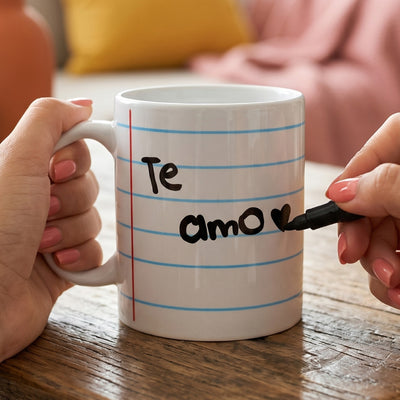 Taza Estilo Cuaderno