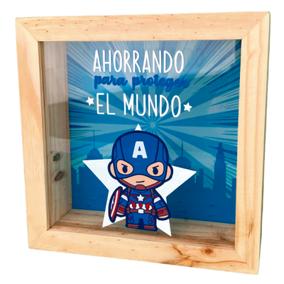 MS Regalos Personalizados | Alcancía personalizada | Capitán América | My Sign Lima Peru
