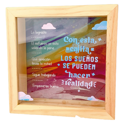 MS Regalos Personalizados | Alcancía personalizada | Con esta cajita los sueños | My Sign Lima Peru
