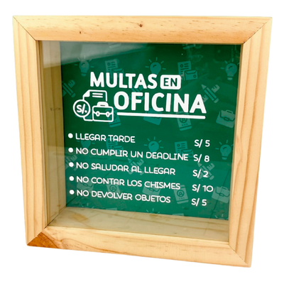 MS Regalos Personalizados | Alcancía personalizada | Multas en oficina | My Sign Lima Peru