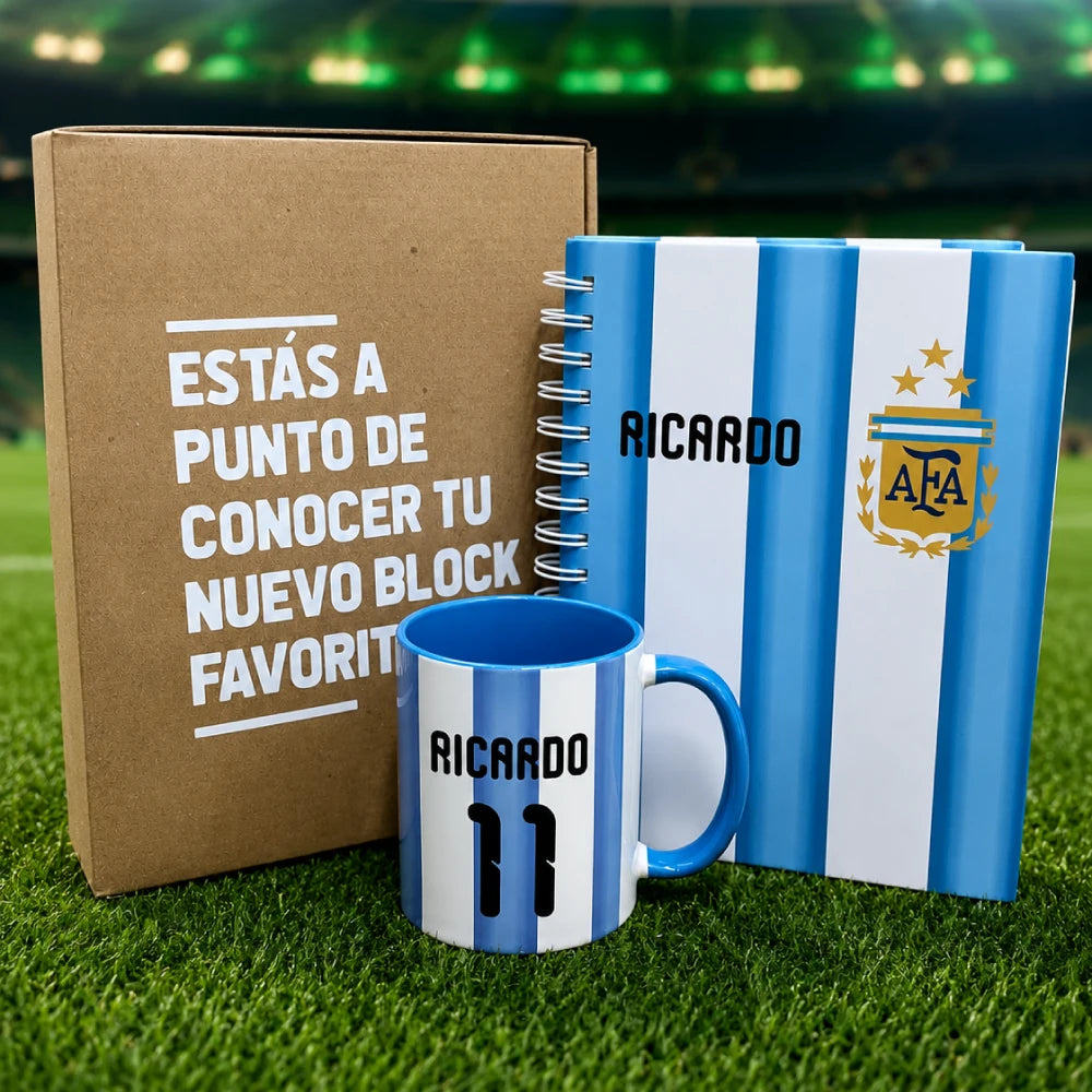 Block Personalizado + Taza | Argentina