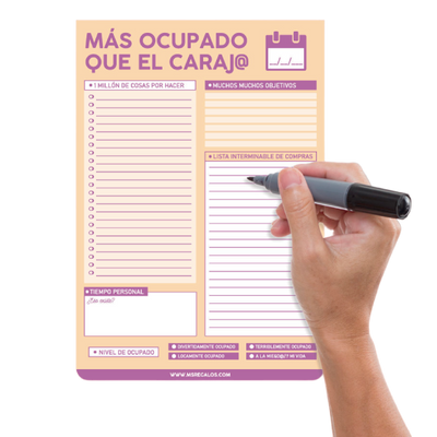 MS Regalos Personalizados | Planner | Más ocupado que el Caraj@ | My Sign Lima Peru