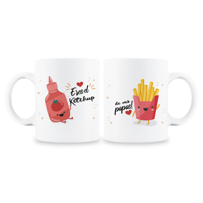 MS Regalos Personalizados | Tazas pareja personalizadas | Ketchup y papitas | My Sign Lima Peru