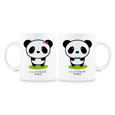 MS Regalos Personalizados | Tazas pareja personalizadas | Panda 02 | My Sign Lima Peru