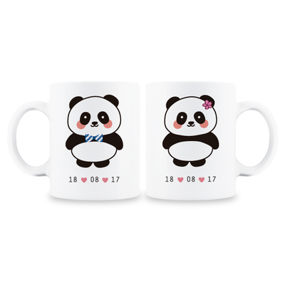 MS Regalos Personalizados | Tazas pareja personalizadas | Panda | My Sign Lima Peru