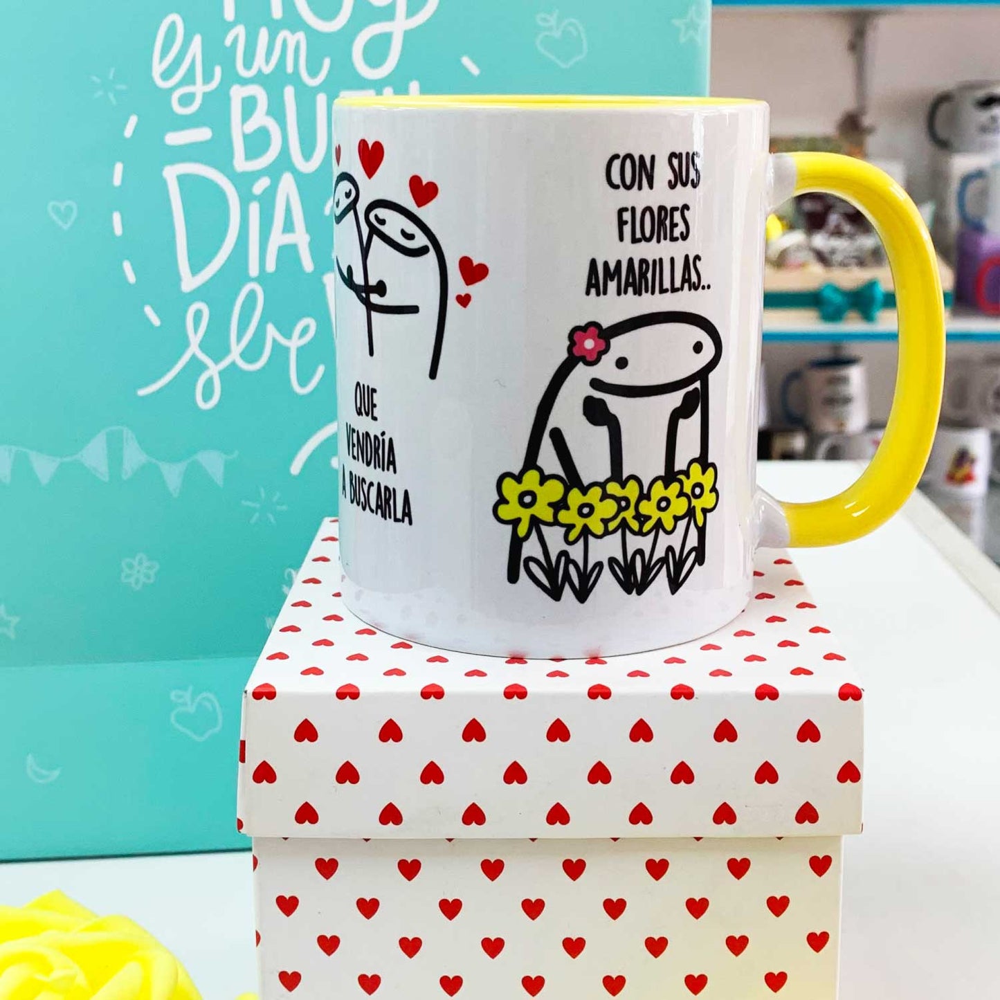 Taza Personalizada | Flores amarillas 02
