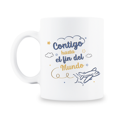 MS Regalos Personalizados | Taza personalizada | Contigo hasta el fin del mundo | My Sign Lima Peru