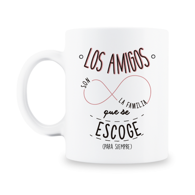 MS Regalos Personalizados | Taza personalizada | Los amigos son la familia que uno escoge | My Sign Lima Peru