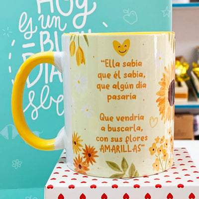 Taza Personalizada | Flores amarillas 01