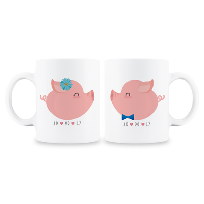 MS Regalos Personalizados | Tazas pareja personalizadas | Chanchitos 03 | My Sign Lima Peru