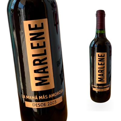 MS Regalos Personalizados | Vino Personalizado | Mamá mas amorosa | My Sign Lima Peru