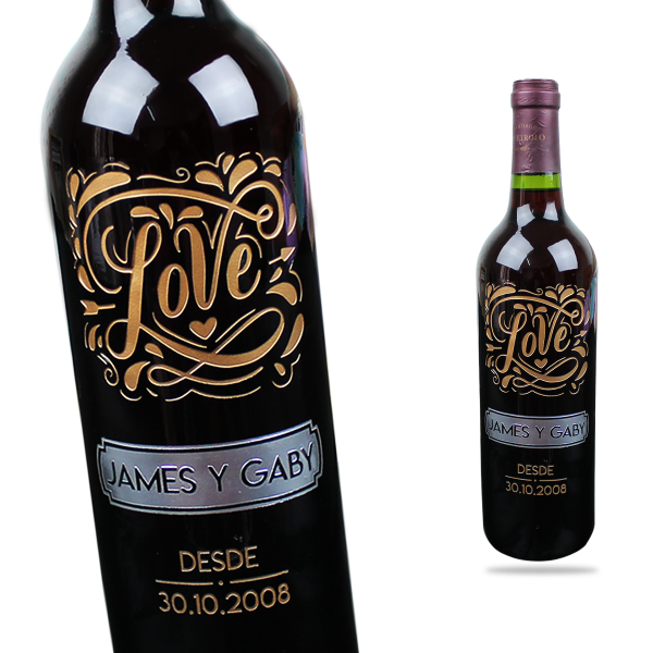 MS Regalos Personalizados | Vino Personalizado | Love 02 | My Sign Lima Peru