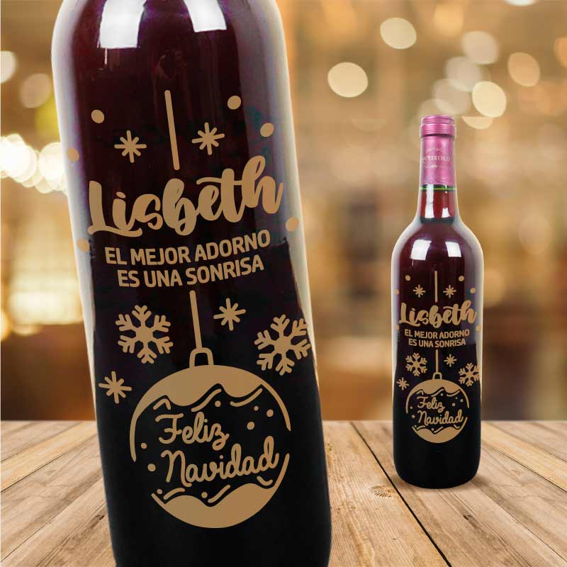MS Regalos Personalizados | Vino Personalizado | Navidad 03 | My Sign Lima Peru