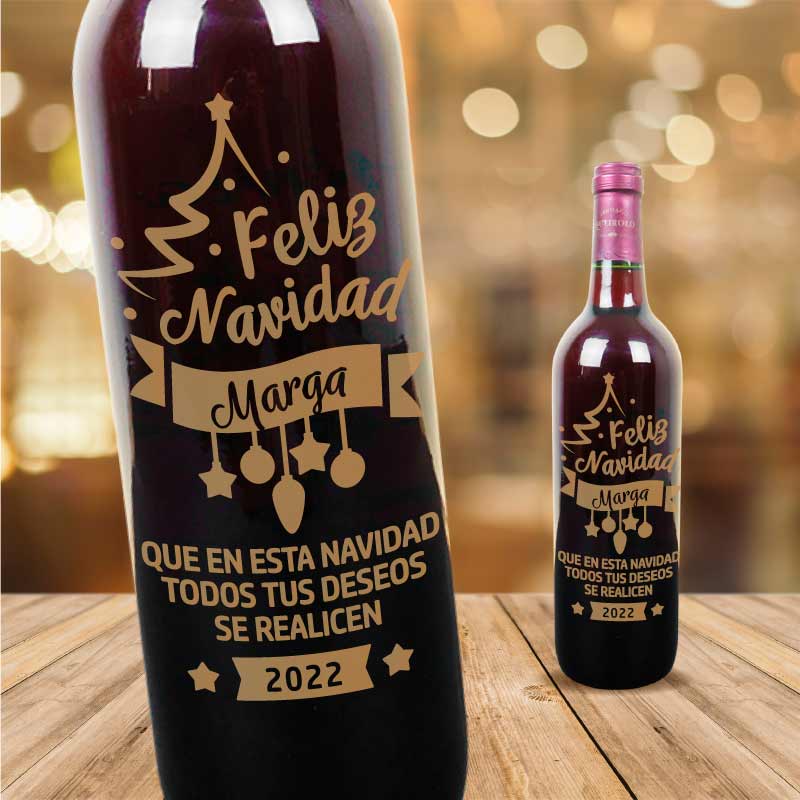 MS Regalos Personalizados | Vino Personalizado | Navidad 04 | My Sign Lima Peru