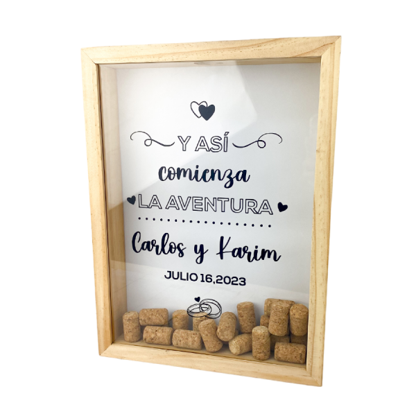 MS Regalos Personalizados | Alcancía de Corchos | Así comienza la aventura | My Sign Lima Peru
