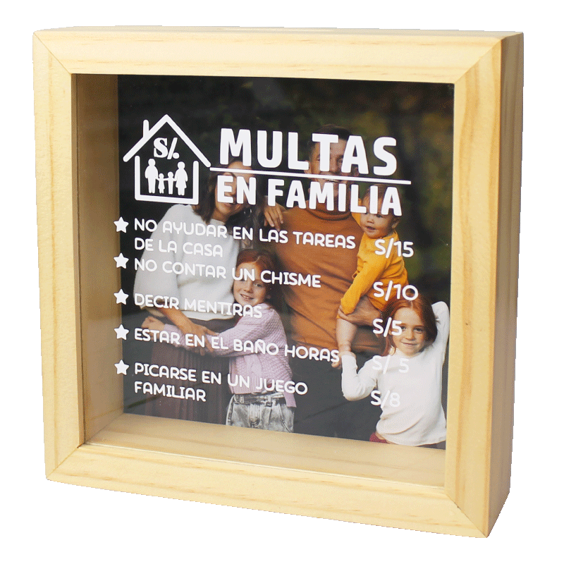 Alcancía Personalizada | Multas en familia | MS Regalos Lima Peru