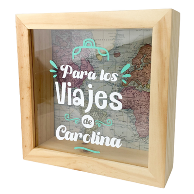 MS Regalos Personalizados | Alcancía personalizada | Para los viajes de Carolina | My Sign Lima Peru